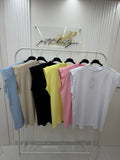 T-SHIRT JUSTWEST GIRO MANICHE CON SPALLINA